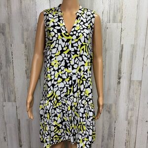 Nine West Colorful Button Front Ruffle Hem‎ Short Dress